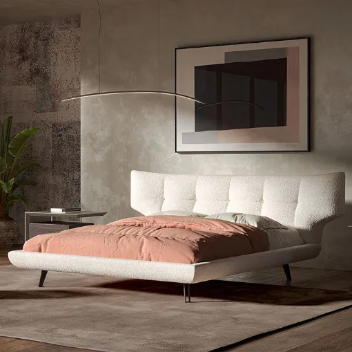 Letto in tessuto imbottito Thomas di Cattelan Italia