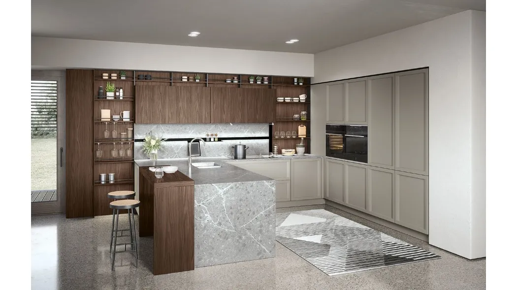 Cucina Classica con penisola Bellaria 02 di Forma Cucine